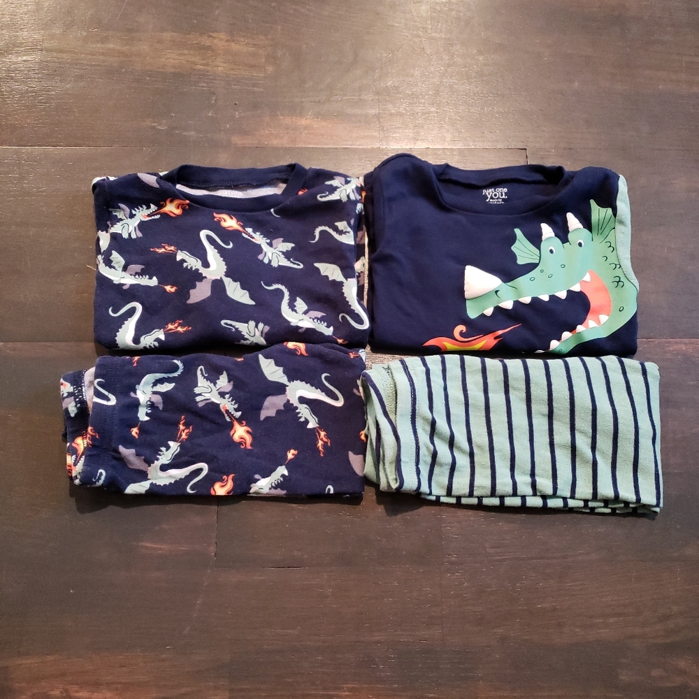 2 Pairs of Toddler Boy Pajamas - Size 3T